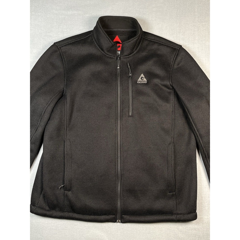 Gerry Basecamp Jacket Men2XL Heavy Knit Full Zip Mock Neck Black Active Gorpcore